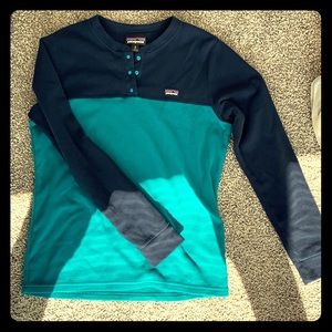 Patagonia fleece two toned sweater